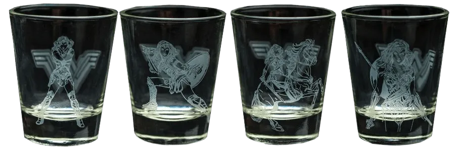 Wonder Woman Movie - Frosted Design Shot Glass Set