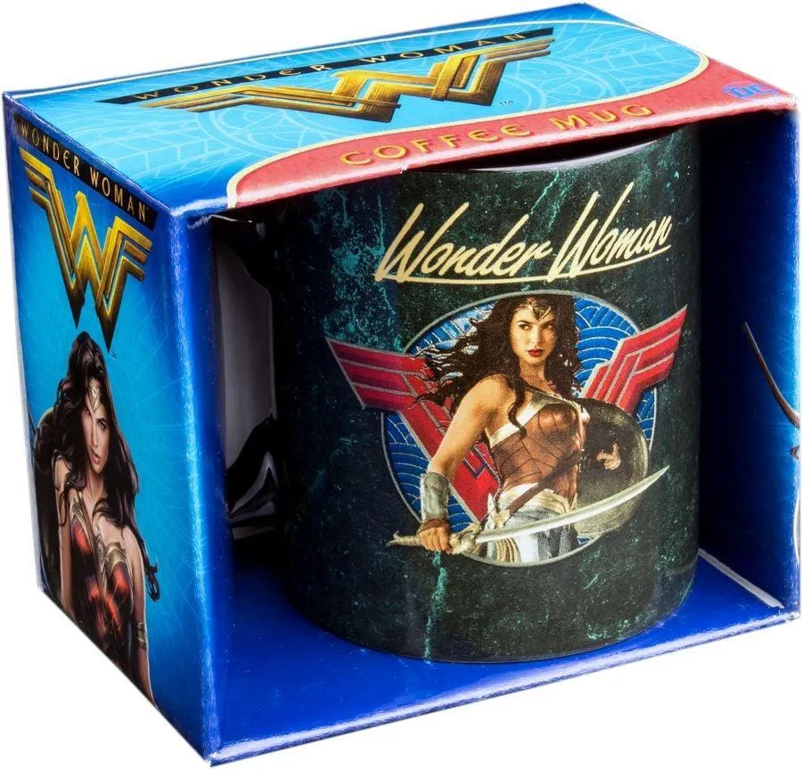 Wonder Woman Movie - Sword Drawn Black Coffee Mug - Image 2