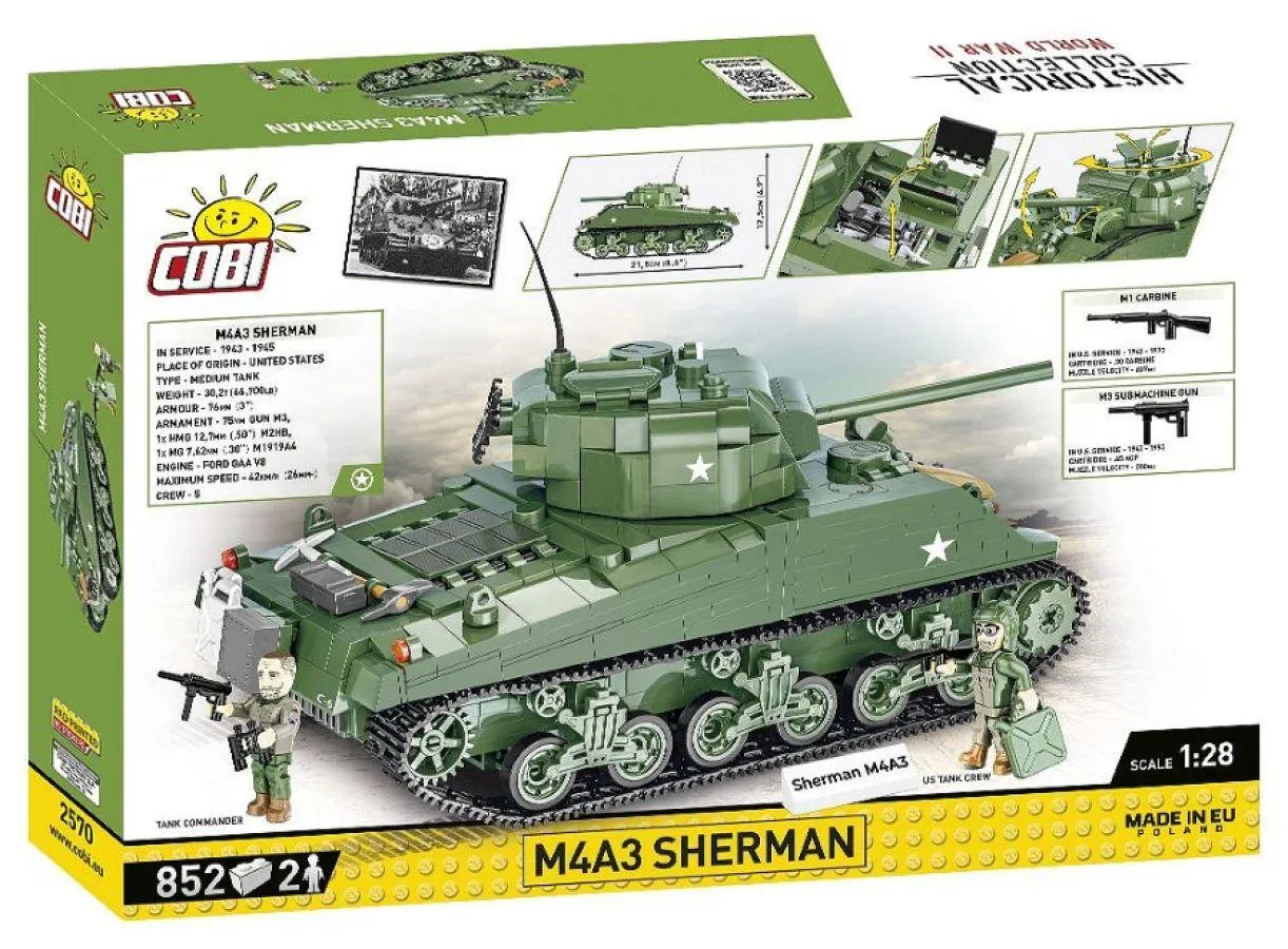 World War 2 - M4A3 Sherman (852 Piece Kit) - Image 6