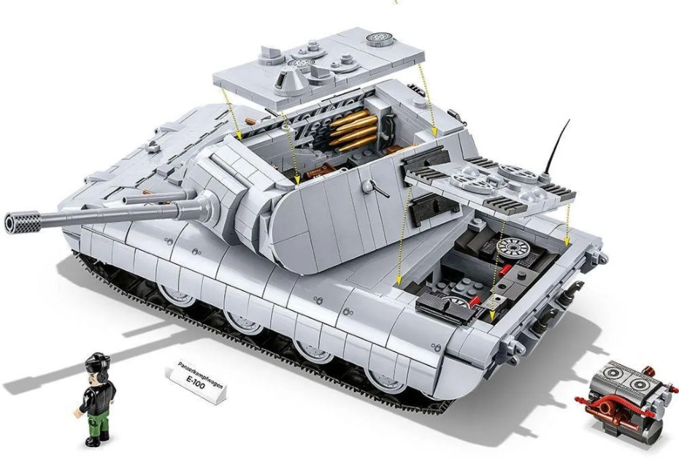 World War 2 - Panzerkampfwagen E-100 (1510 Piece Kit) - Image 4