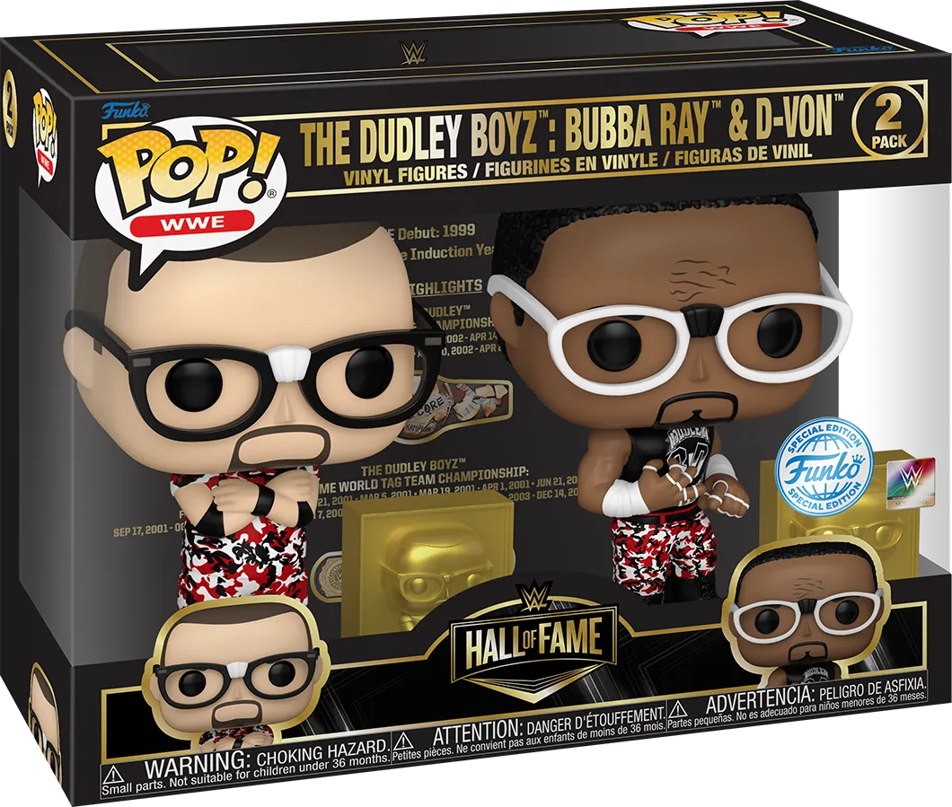 WWE: Hall of Fame - Dudley Boyz Red Camo Pop! Vinyl 2-Pack [RS] - Image 3