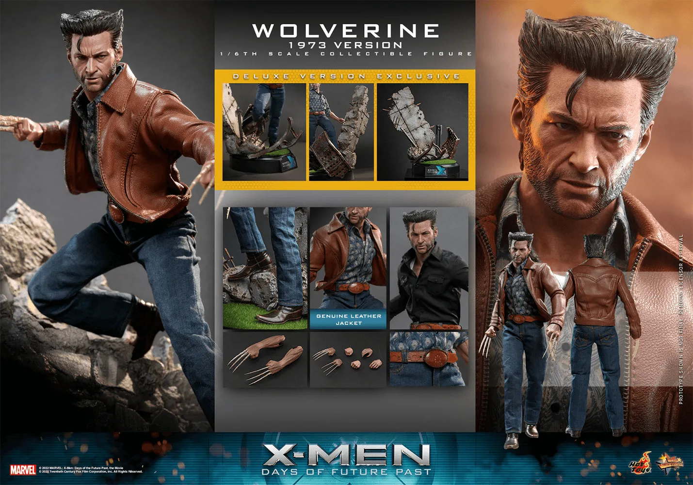 X-Men 5: Day of Future Past - Wolverine 1973 version Deluxe 1:6 Scale Action Figure - Image 16