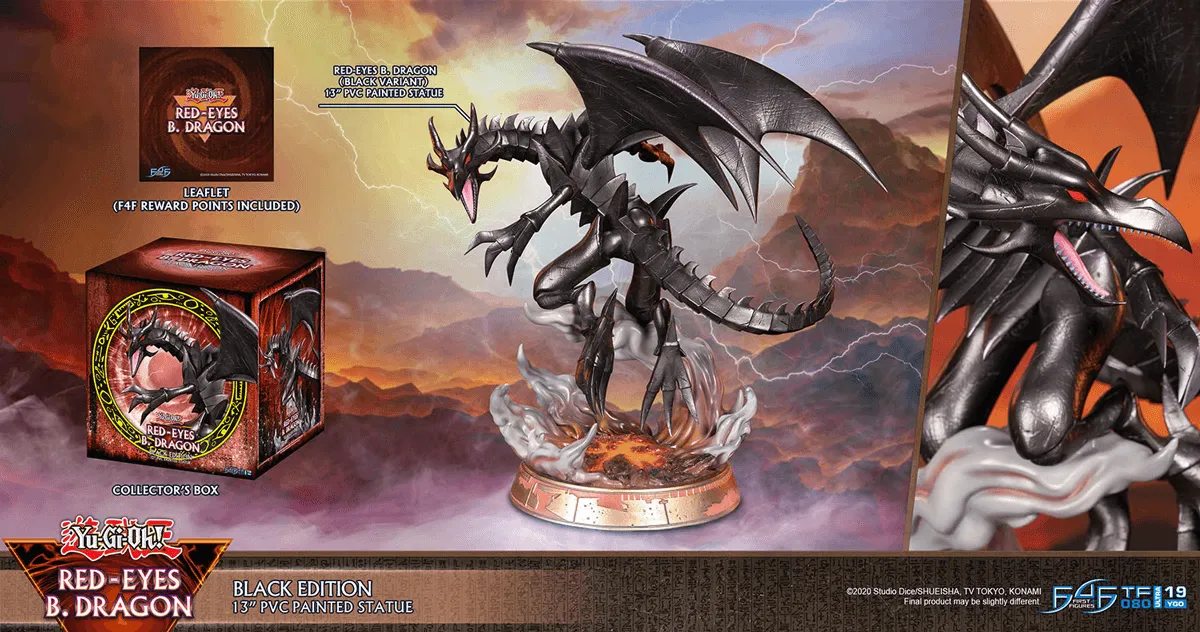 Yu-Gi-Oh! - Red Eyes Black Dragon (Black Edition) PVC Statue - Image 6